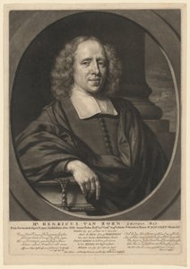 Herr Henricus van Born von Abraham Blooteling, after Nicolaes Maes
