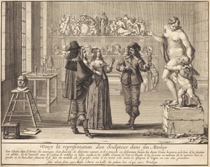 Ein Bildhauer in seinem Atelier von Abraham Bosse