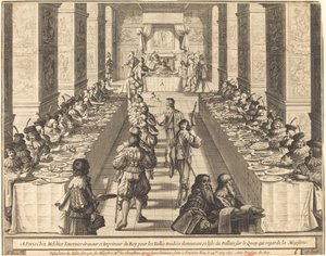 Bankett des Königs für die neuen Ritter von Abraham Bosse