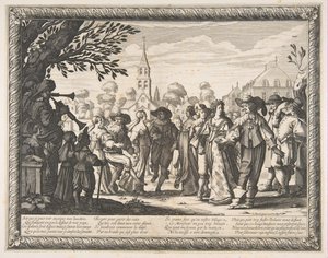 Tanz auf dem Dorfplatz, ca. 1633 von Abraham Bosse