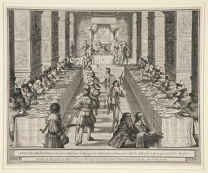 Anordnung des Festmahls von Abraham Bosse