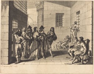 Adlige besuchen ein Gefängnis von Abraham Bosse