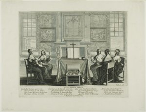 Teller Eins, aus Die klugen und törichten Jungfrauen, Teller Eins von Abraham Bosse