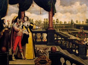 Geruchssinn, ca. 1635, von Abraham Bosse, nach einem Gemälde aus einer Serie von 5 von einem unbekannten Künstler von Abraham Bosse