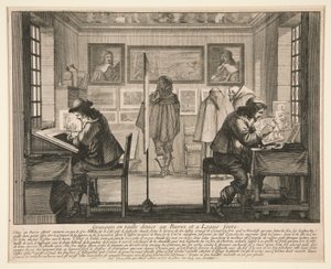 Die Graveure in ihrem Arbeitsraum, aus der Serie Die Künstler in ihrer Werkstatt