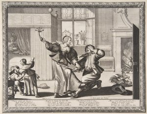 Der Ehemann-Schläger, ca. 1633 von Abraham Bosse
