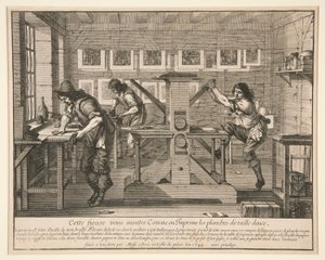 Die Drucker in ihrem Arbeitsraum, aus der Serie Künstler in ihren Ateliers