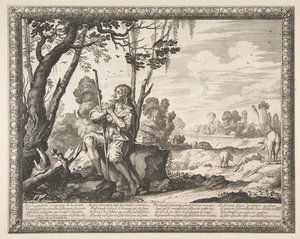 Der verlorene Sohn hütet Schweine, ca. 1636 von Abraham Bosse