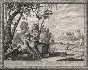Der verlorene Sohn: Der verlorene Sohn hütet die Schweine von Abraham Bosse