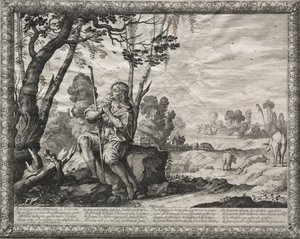 Der verlorene Sohn: Der verlorene Sohn hütet die Schweine von Abraham Bosse