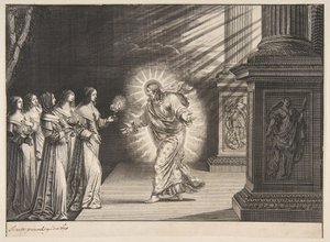 Die klugen Jungfrauen vor Christus von Abraham Bosse