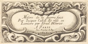 Titelseite für Callots "Die kleinen Elendigkeiten des Krieges" von Abraham Bosse