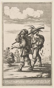 Zwei Plünderer, Mitte bis Ende des 17. Jahrhunderts von Abraham Bosse