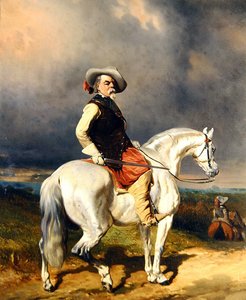 Kavalier auf einem weißen Pferd von Abraham Cooper