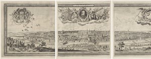 Ansicht von Brüssel, bestehend aus drei Teilen (Bruxella nobilissima Brabantiae civitas ano 1640) von Abraham Dircksz. Santvoort