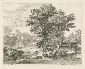 Landschaft mit einer klassischen Ruine (Landschaften)