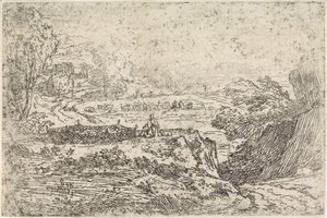 Landschaft mit Schafen