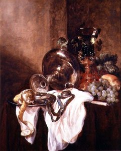 Stillleben mit einer Frucht und einem Silberbecher von Abraham Hendricksz van Beyeren
