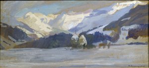 Schneelandschaft bei den Diablerets