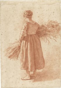 Stehende Frau mit einem Bündel Getreide von Abraham Johannes Ruytenschildt (attributed to)