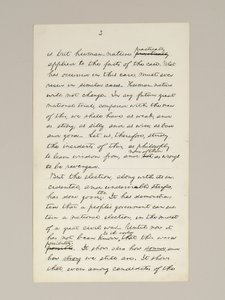 Autographes Manuskript von Lincolns Wahlsieg-Rede als Präsident, gehalten in Washington D.C., aus dem Fenster des Weißen Hauses am Abend des 10. November von Abraham Lincoln
