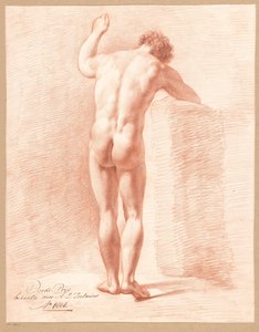 Stehender männlicher Akt, von hinten gesehen (3. Preis 1808) von Abraham Lion Zeelander