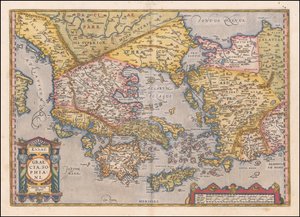 Karte von Griechenland und Westtürkei, 1584