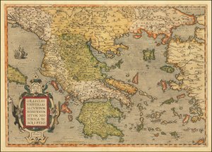 Karte von Griechenland, 1584
