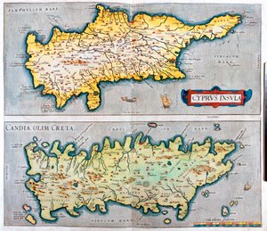 Zypern, Kreta, Zypern, Griechenland von Abraham Ortelius