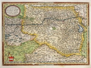 Karte von Österreich, aus Theatrum Orbis Terrarum von Abraham Ortelius