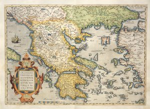 Karte von Griechenland, aus Theatrum Orbis Terrarum von Abraham Ortelius von Abraham Ortelius