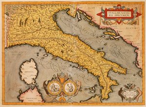 Karte von Italien von Abraham Ortelius