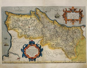 Karte von Portugal, aus Theatrum Orbis Terrarum von Abraham Ortelius