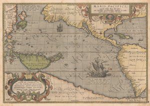 Maris Pacifici aus Theatrum orbis terrarum, 1595 von Abraham Ortelius