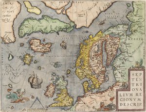 Die Ostsee aus: Theatrum Orbis Terrarum, um 1608-1610 von Abraham Ortelius