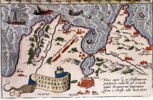 Tunis - Atlas von Abraham Ortelius, Antwerpen