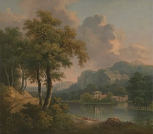 Bewaldete hügelige Landschaft