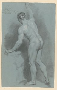 Stehender männlicher Akt, von hinten gesehen (2. Preis 1774) von Abraham Pietersz. Hulk