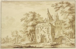 Stadttor mit Fallgatter von Abraham Rademaker