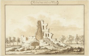 Ruine des Hauses zu Vliet in der Lopikkerwaard von Abraham Rademaker