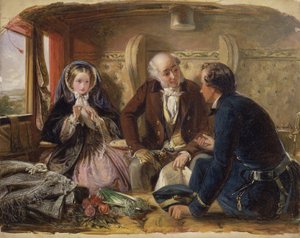 Erste Klasse - Das Treffen und beim ersten Treffen verliebt., 1855 von Abraham Solomon