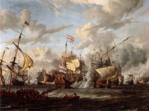 Die Seeschlacht bei Texel von Abraham Storck