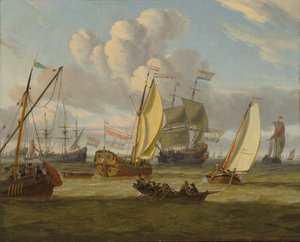 Verschiedene Schiffe in einer frischen Brise von Abraham Storck