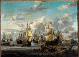 Zweiter Englisch-Niederländischer Krieg: Die Schlacht der vier Tage vom 11. bis 14. Juni 1666 von Abraham Storck