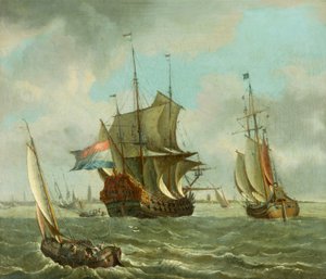 Schiffe vor Amsterdam