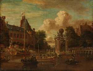 Die Moskauer Gesandtschaft besucht Amsterdam, 29. August 1697 von Abraham Storck