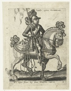 Deutscher Reiter in Rüstung