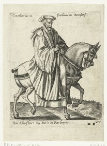 Französischer Ratsherr zu Pferd von Abraham de Bruyn (attributed to)