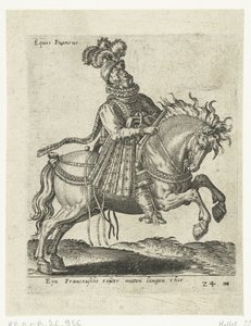 Französischer Reiter mit Pistole von Abraham de Bruyn (attributed to)