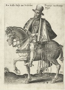 Niederländischer Prinz zu Pferd von Abraham de Bruyn (attributed to)